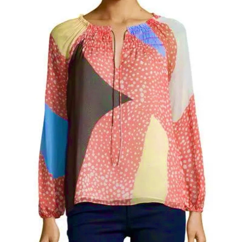 DIANE VON FURSTENBERG Parry Top Silk Blouse